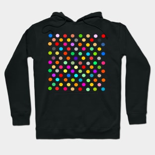 Bright  colored abstract polka dot circle pattern Hoodie